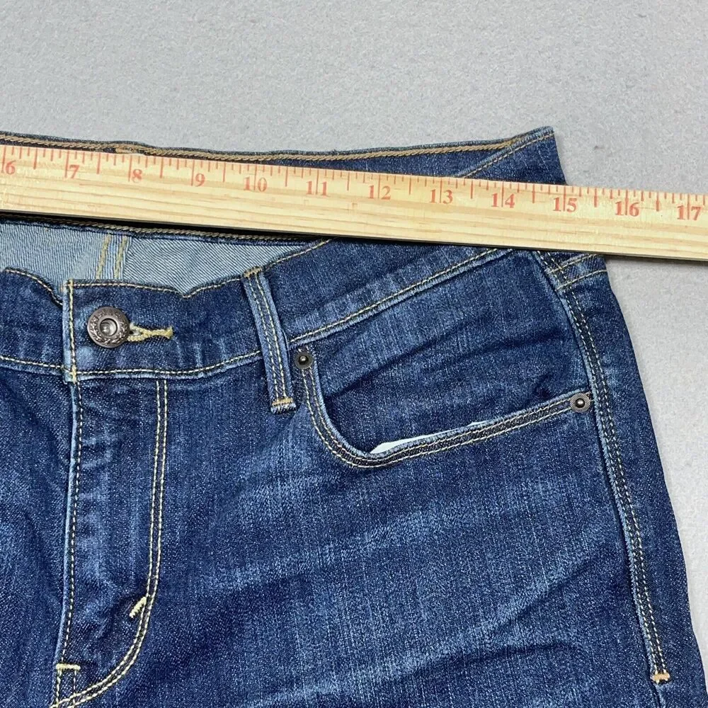 Levis 515 Bootcut Jeans Women Size 6 Blue Mid Rise Dark Wash Denim Casual Y2K - Picture 6 of 12